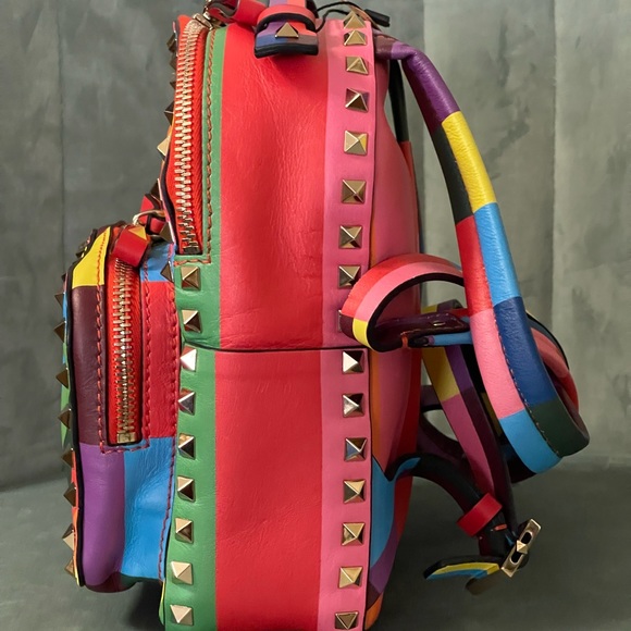 Valentino Rockstud 1973  Mini Backpack Rainbow Multicolor 2015 - Picture 2 of 11